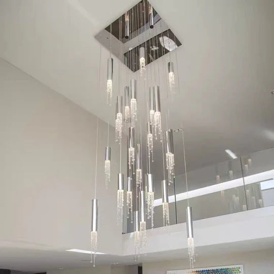 Rylight 7/9/12/18/21/27/38-Light Italian Modern Creative Silver Pendant Light Fixture