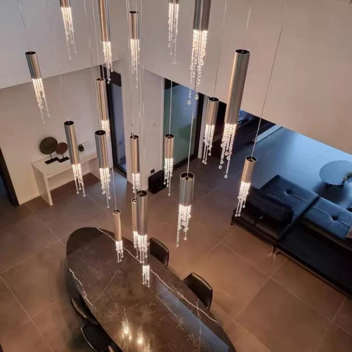 Rylight 7/9/12/18/21/27/38-Light Italian Modern Creative Silver Pendant Light Fixture