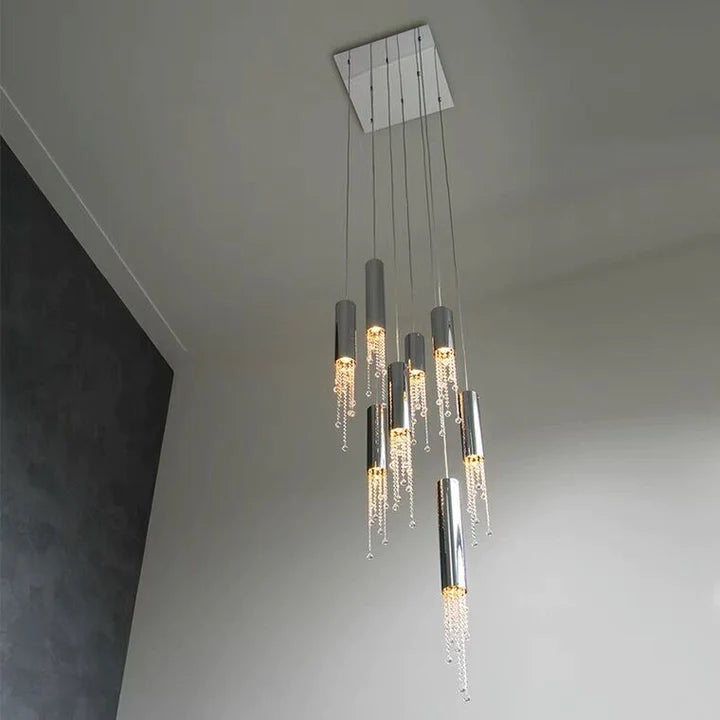 Rylight 7/9/12/18/21/27/38-Light Italian Modern Creative Silver Pendant Light Fixture