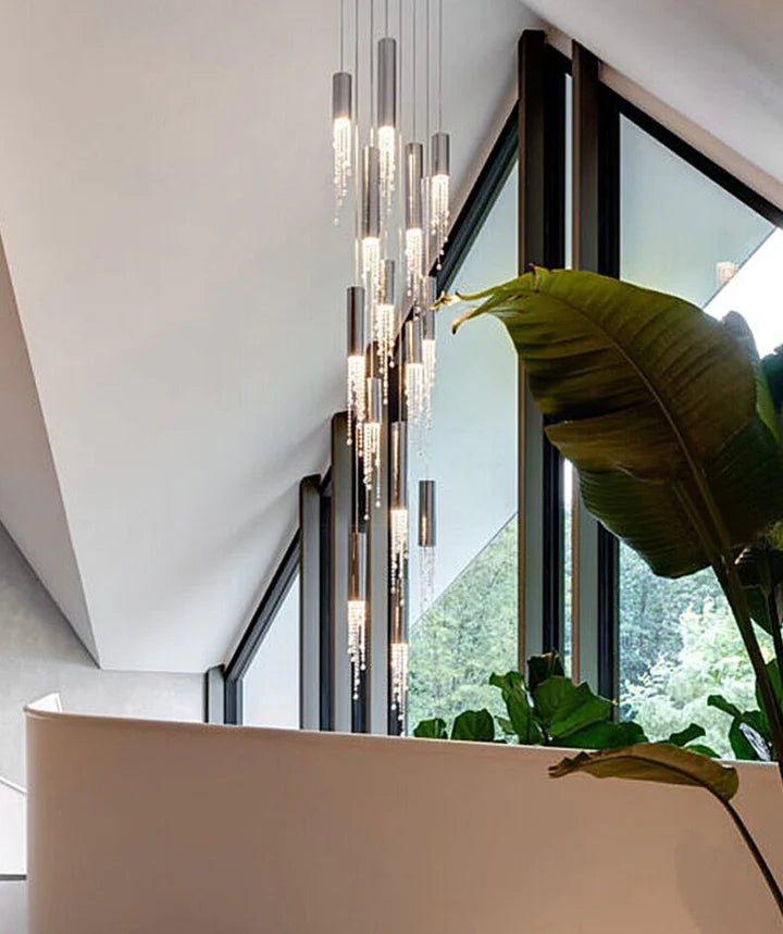 Rylight 7/9/12/18/21/27/38-Light Italian Modern Creative Silver Pendant Light Fixture