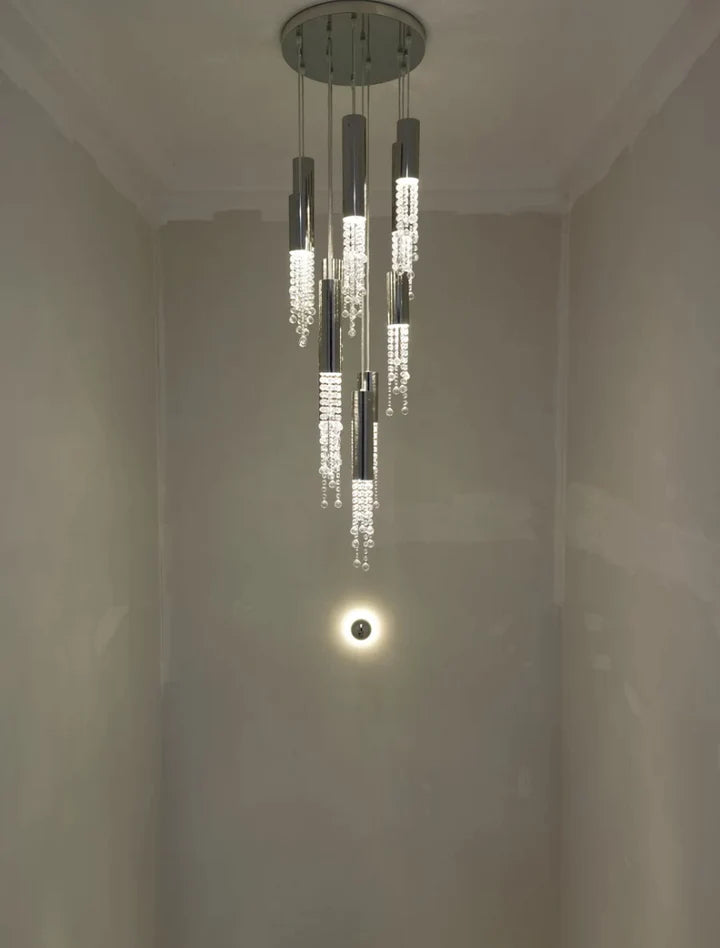 Rylight 7/9/12/18/21/27/38-Light Italian Modern Creative Silver Pendant Light Fixture