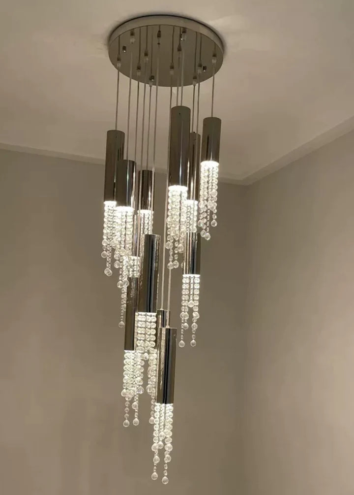 Rylight 7/9/12/18/21/27/38-Light Italian Modern Creative Silver Pendant Light Fixture