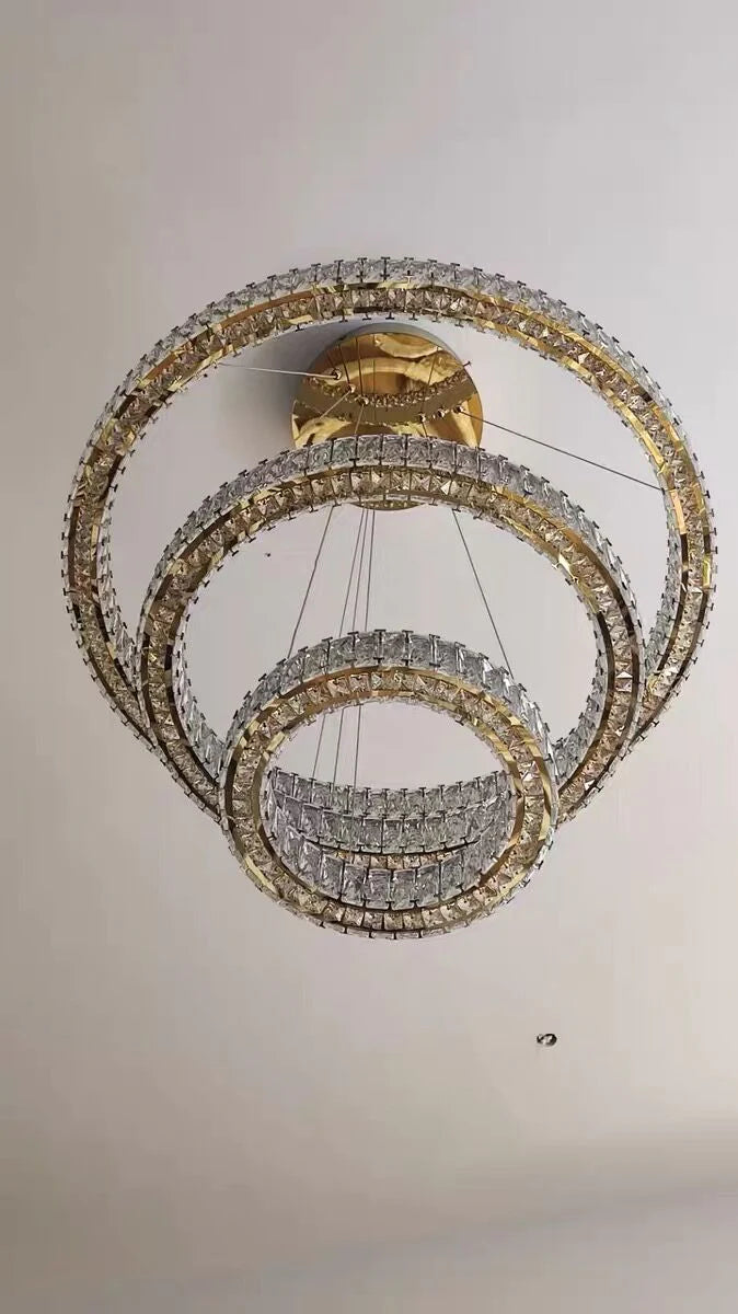 Rylight 2/3/4/5/6/7/8/9-Rings Crystal Chandelier