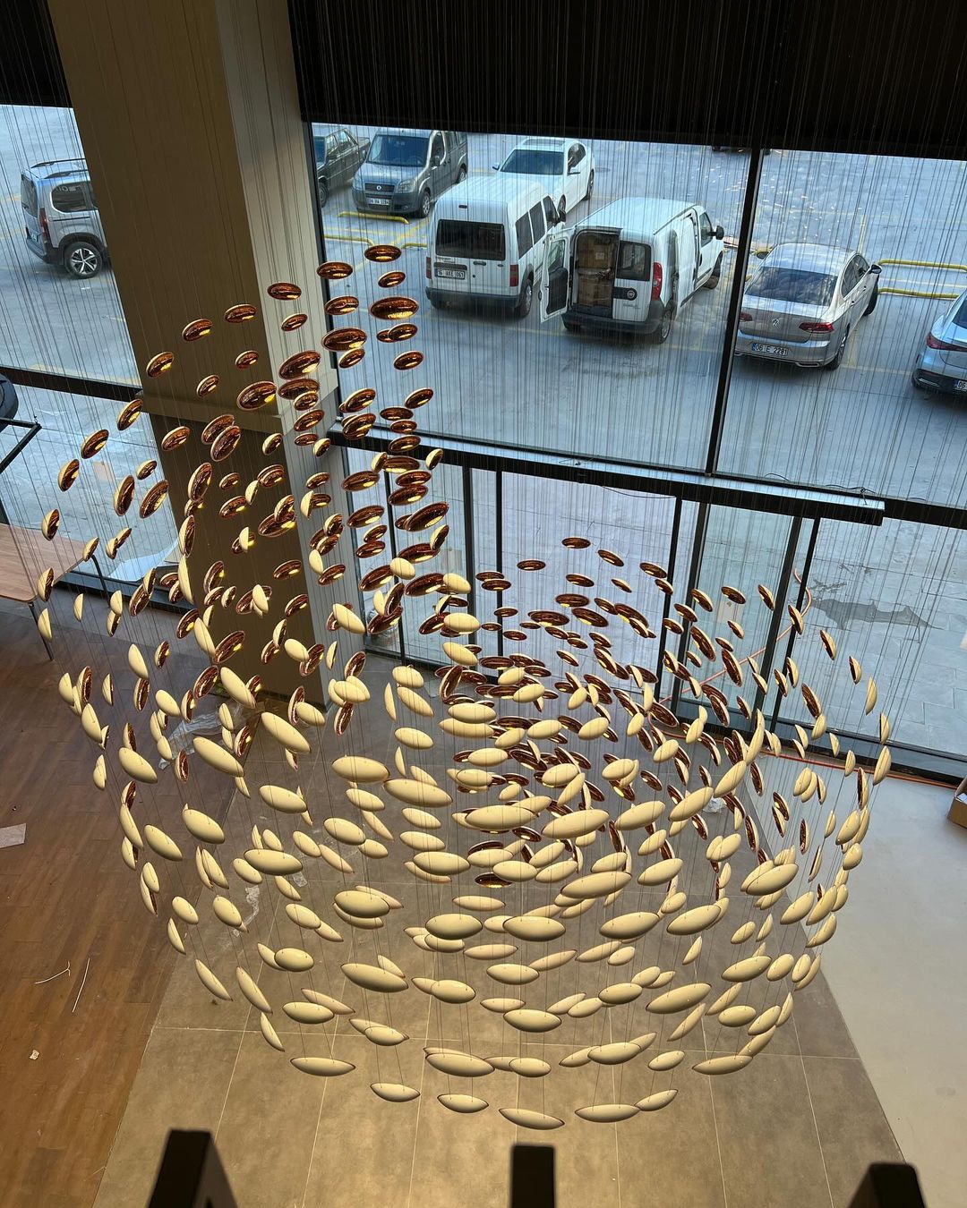 Rylight 3-Color Spiral Egg Chandelier