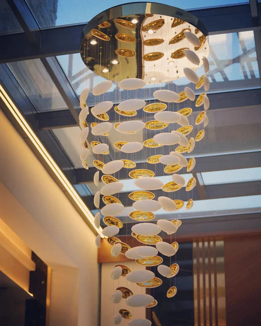 Rylight 3-Color Spiral Egg Chandelier