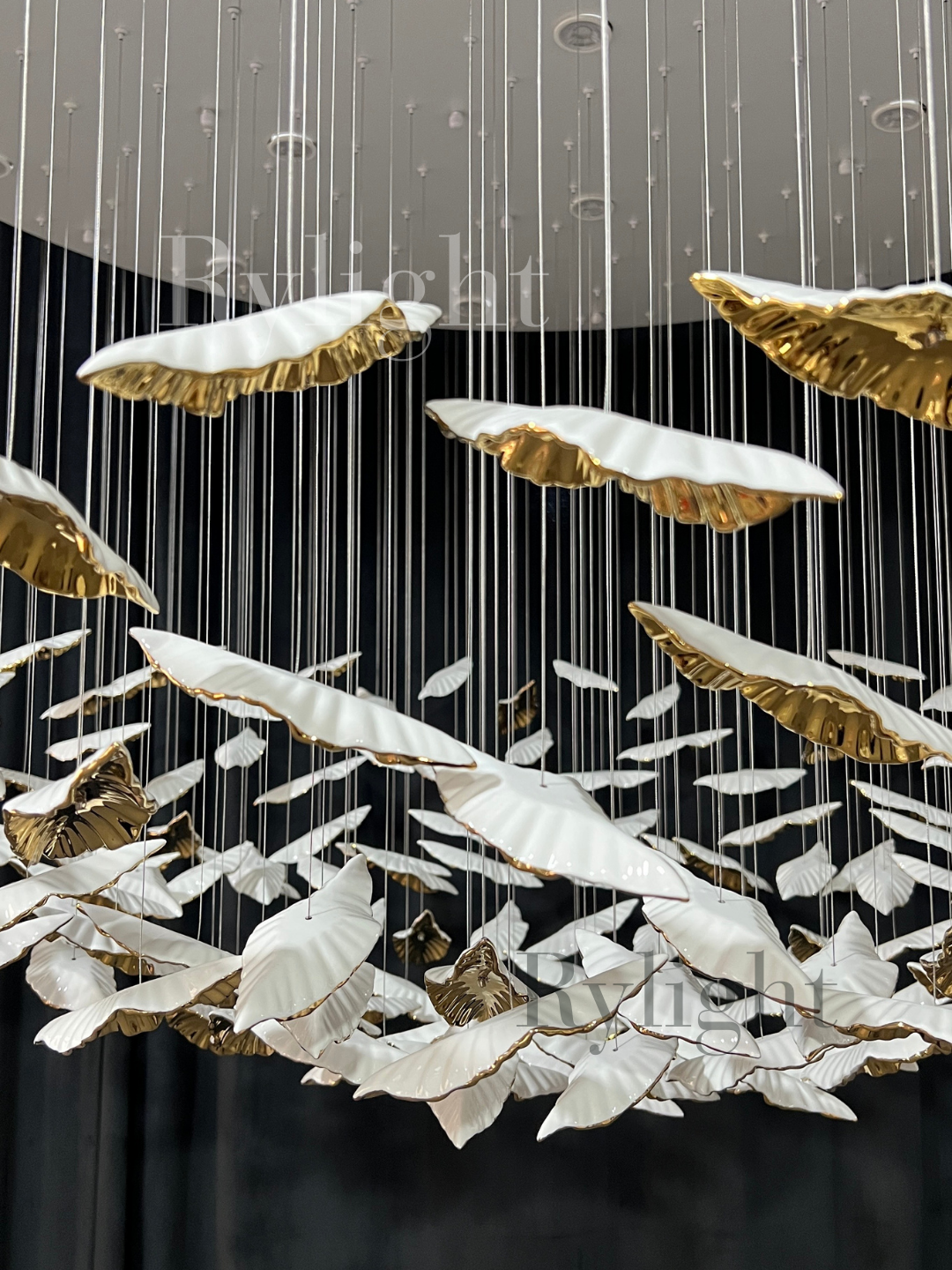 Rylight 84/102/170/192 Leaves Art Design Chandelier