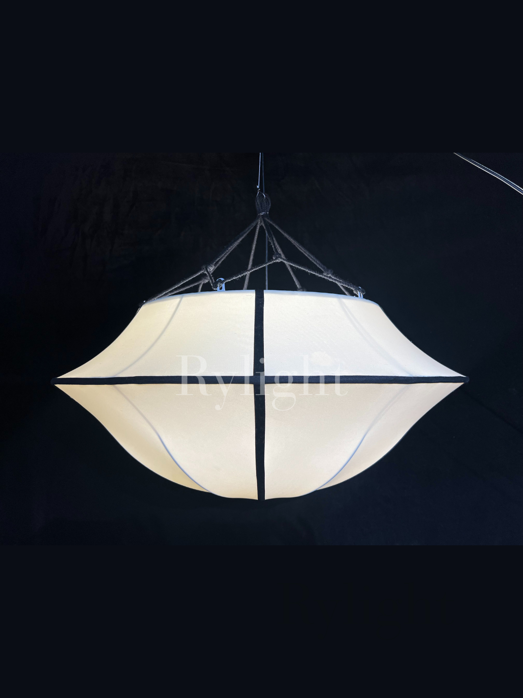 Rylight Franse stijl crèmewitte zijden paraplu kroonluchter