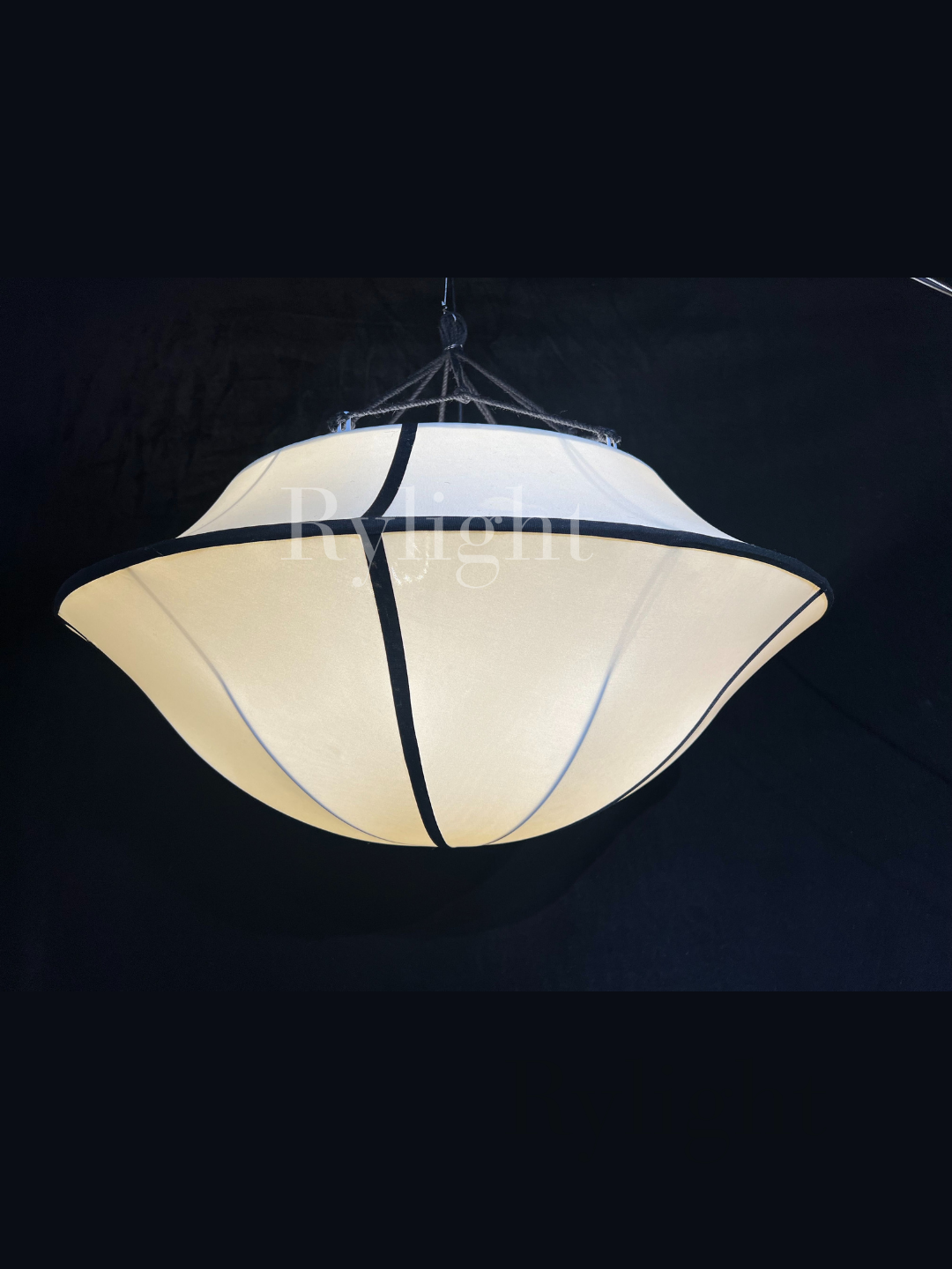 Rylight Franse stijl crèmewitte zijden paraplu kroonluchter