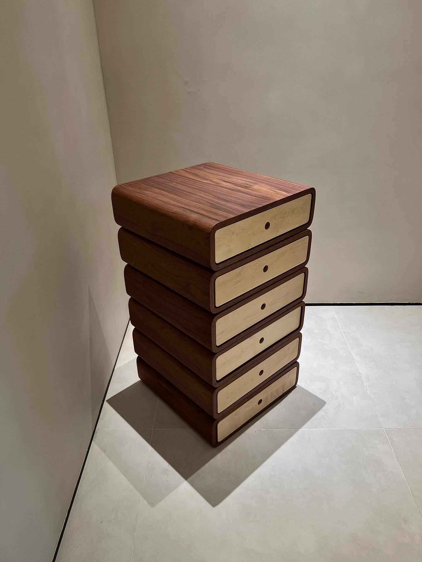 Rylight Modern Rotating Stacked Drawer Cabinet