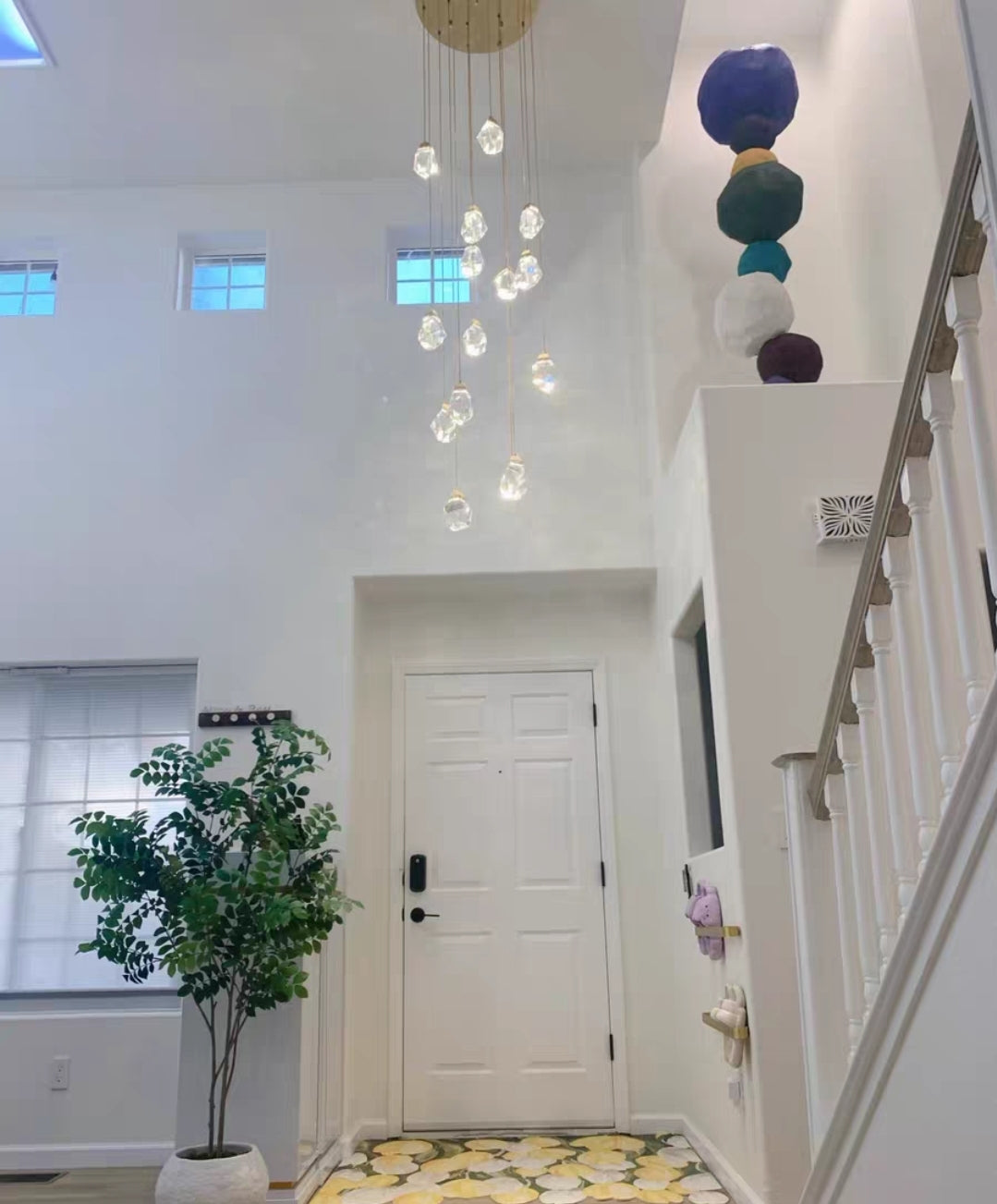 Rylight 1/3/7/14/22-Light Diamond Raindrop Crystal Chandelier