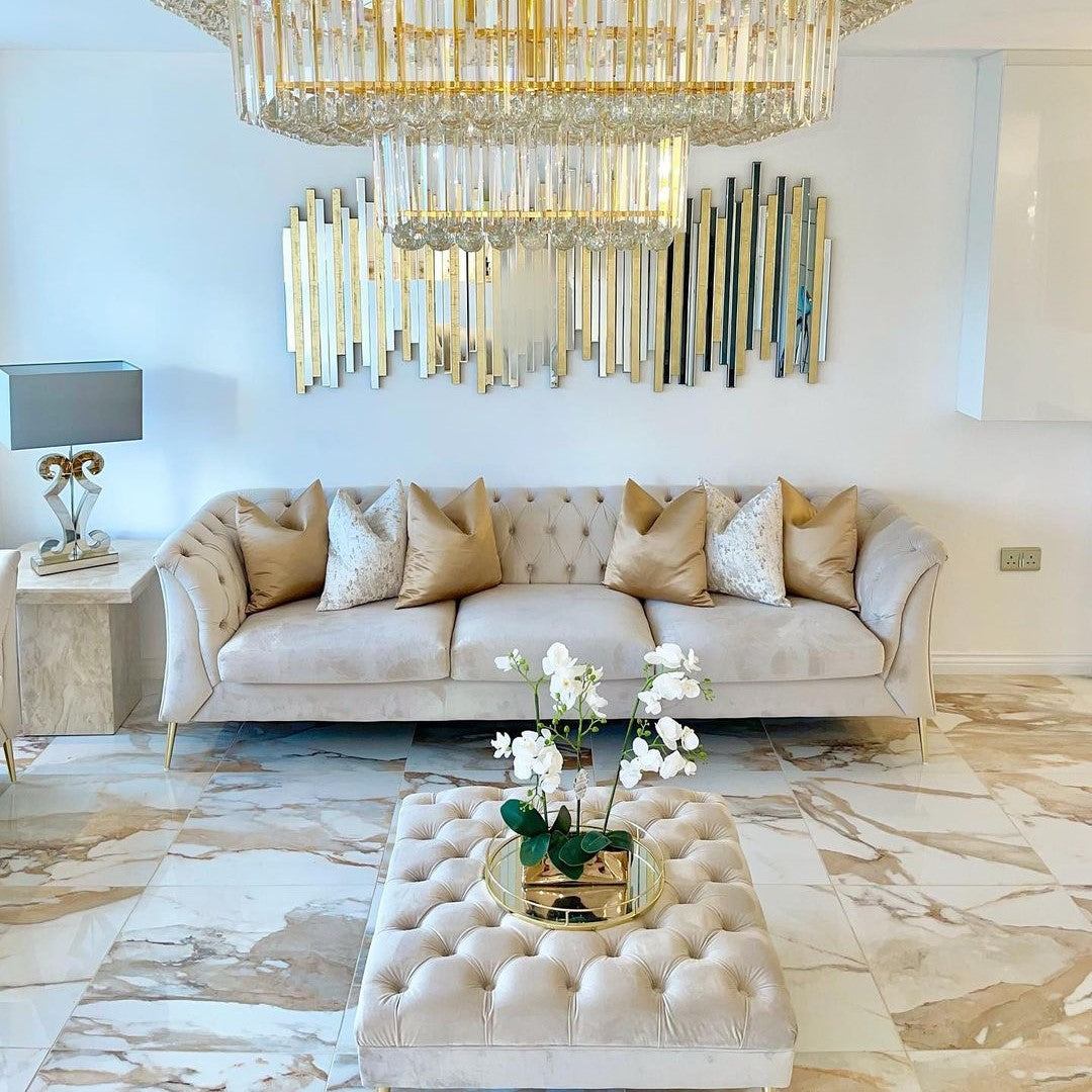 Rylight 1/2/3-zits moderne fluwelen bank