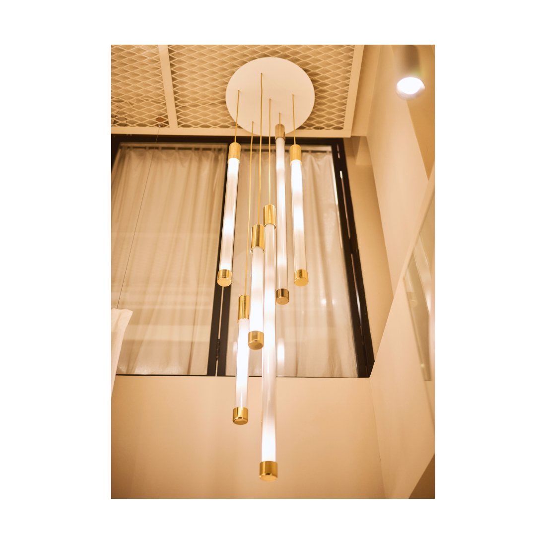Rylight 18/26/32-Light LED Glass Droplet Chandelier