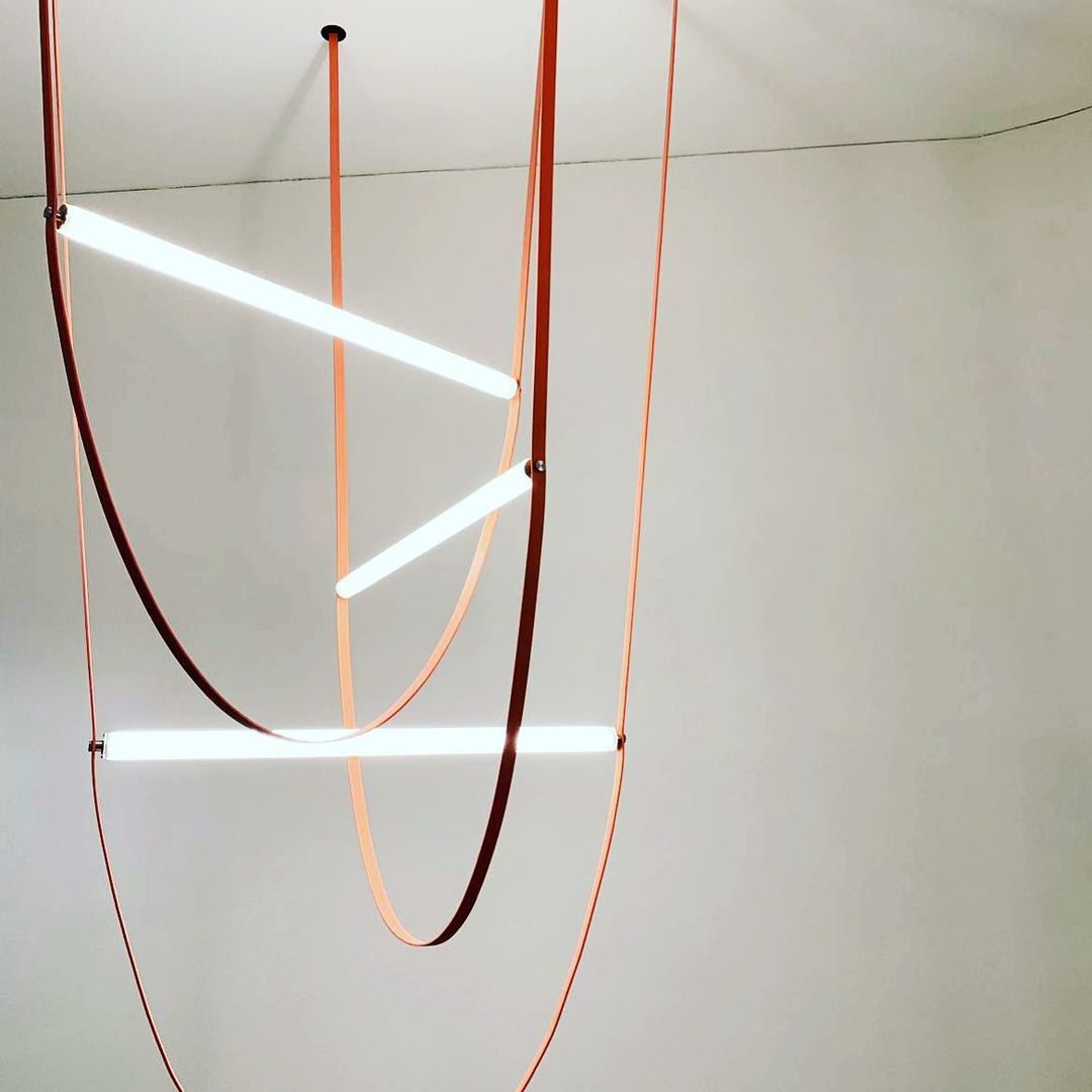 Rylight Designer U-shaped Belt Lamp LED Glass Tube Chandelier