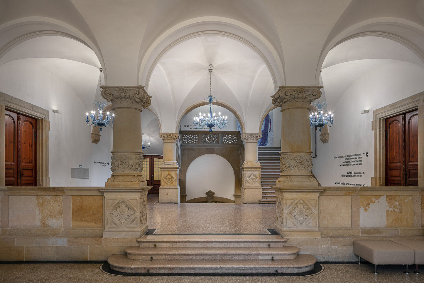 Rylight 3/12/16-lichte glazen kaarskroonluchter in blauwe afwerkingskleur