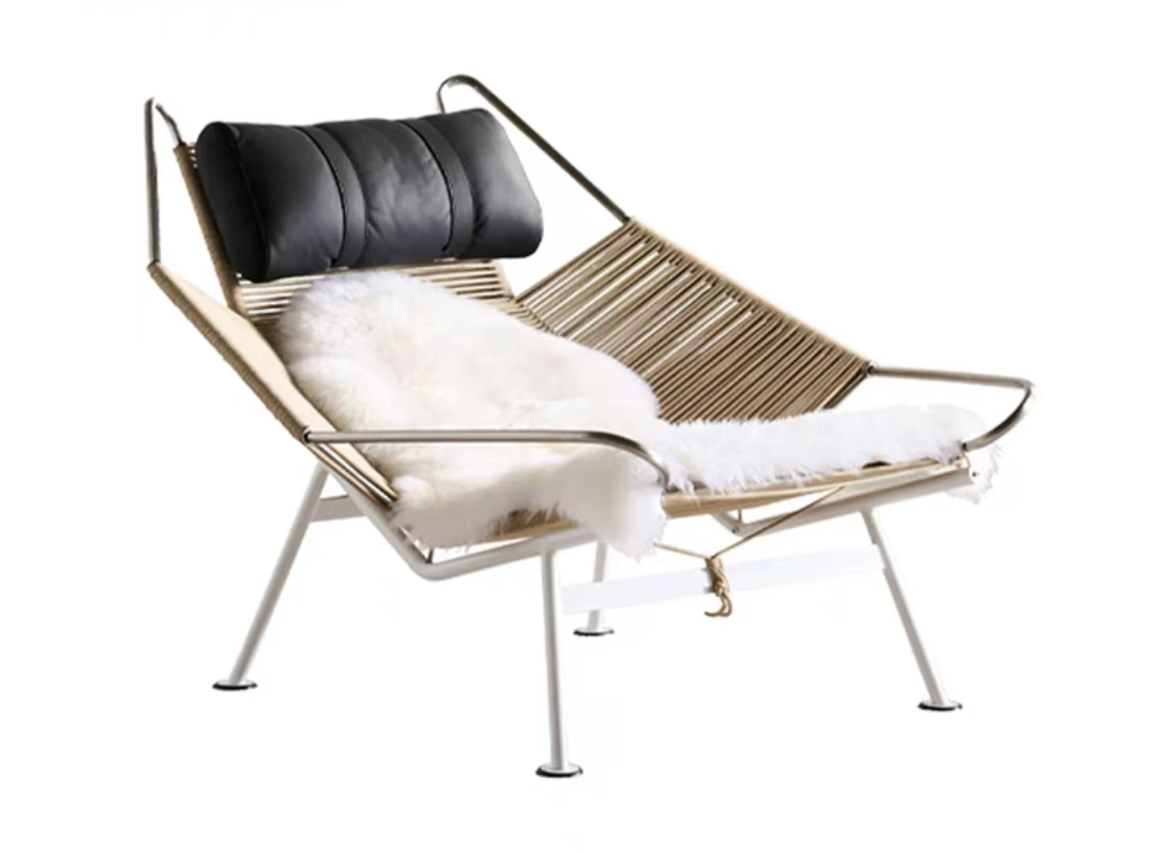 Door Rylight Designer aanbevolen handgemaakte relaxfauteuil/loungestoel met vlaggenlijn