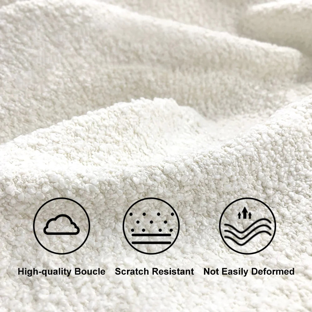 كرسي أريكة بوكل شيربا أشعث أبيض إبداعي حديث لغرفة المعيشة