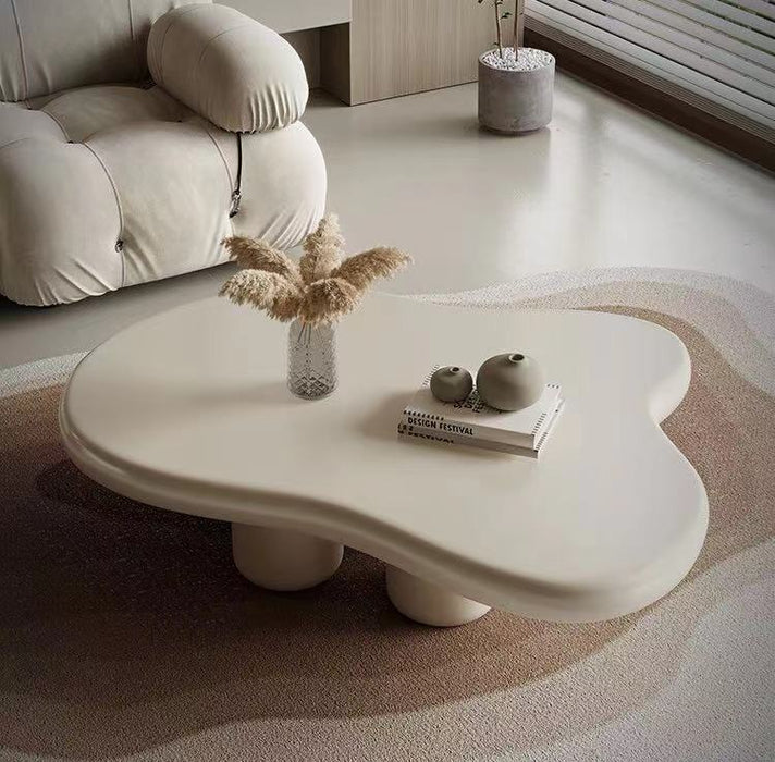 French Luxury Creative Cream White Coffee Table For Living Room