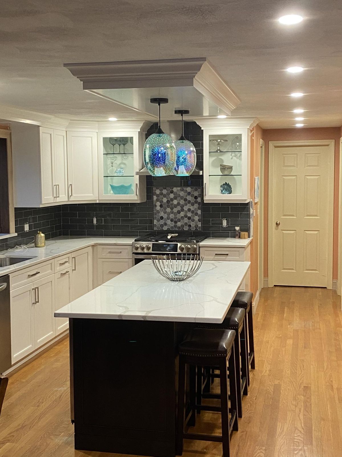 Rylight 3D kleurrijke glazen vuurwerkkunst hanglamp