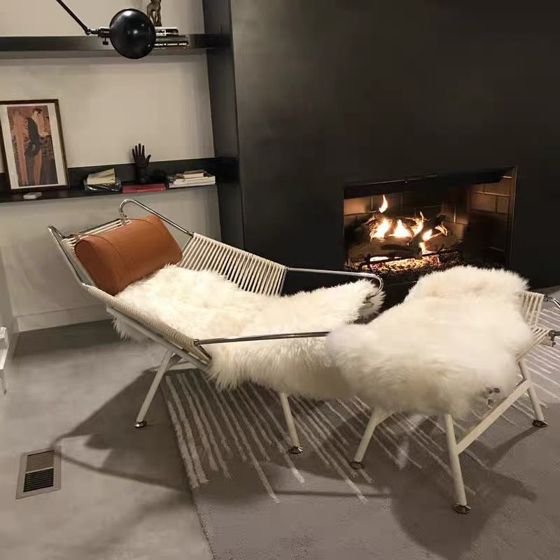 Door Rylight Designer aanbevolen handgemaakte relaxfauteuil/loungestoel met vlaggenlijn
