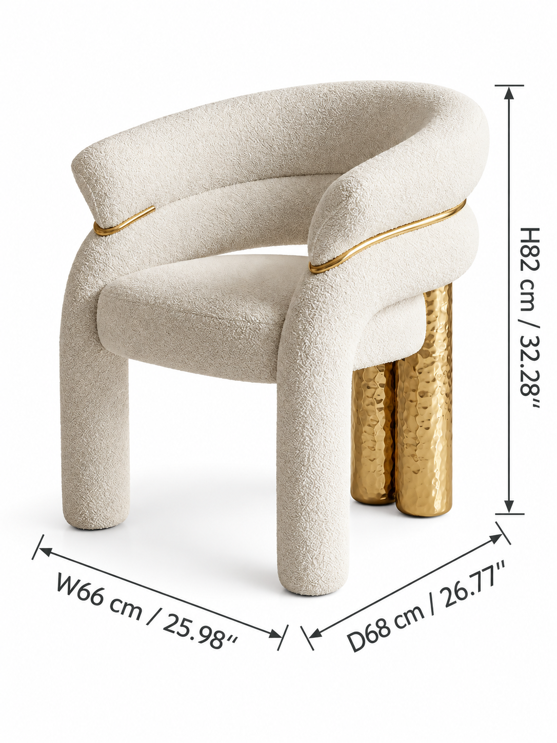Vespera Sculptural Upholstered Dining Chair