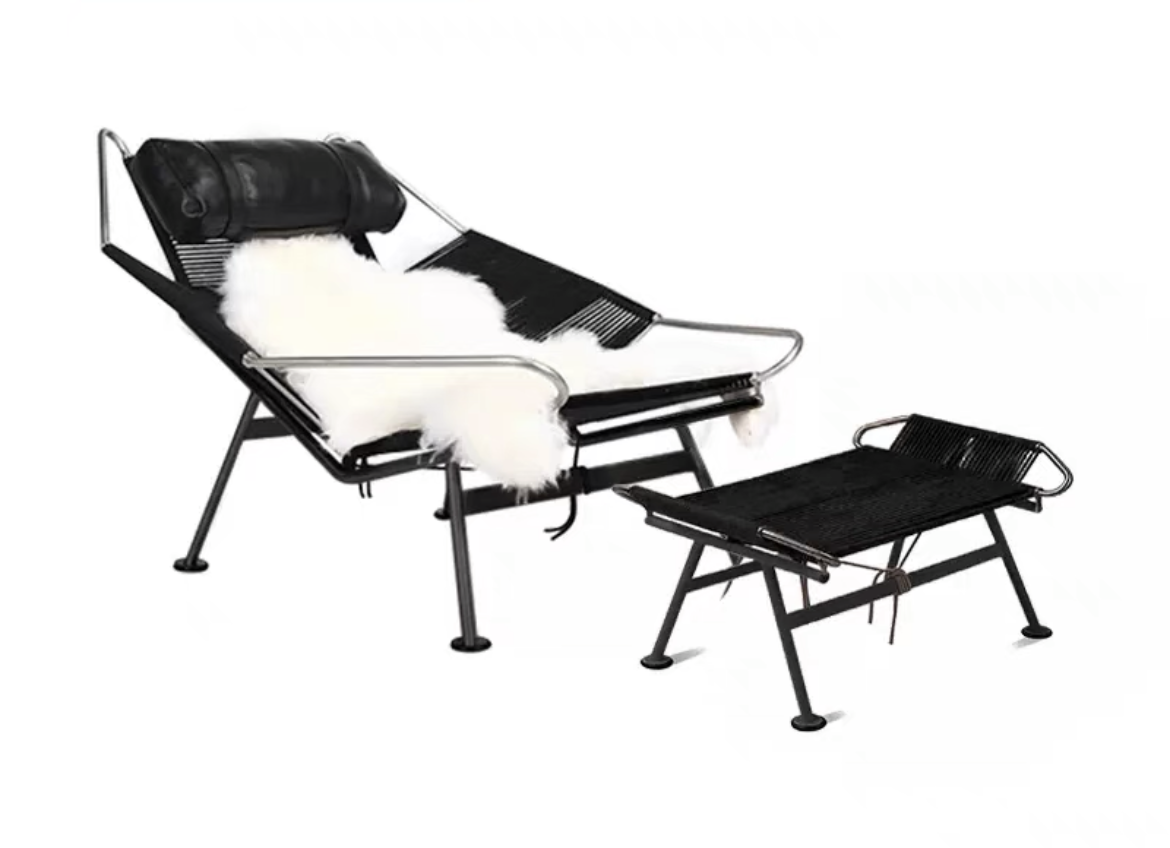 Door Rylight Designer aanbevolen handgemaakte relaxfauteuil/loungestoel met vlaggenlijn