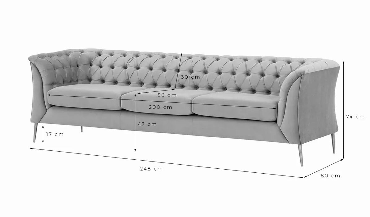 Rylight 1/2/3-Seater Modern Velvet Sofa