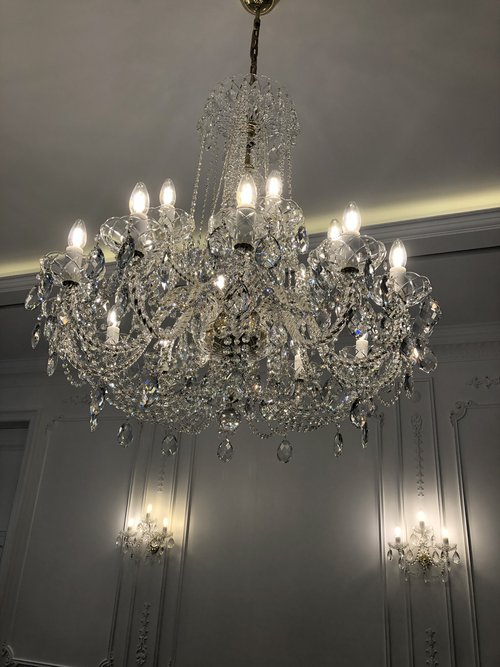 Rylight 6/8/10/12/18-lichte kaars keizerlijke kristallen kroonluchter in zilver/gouden afwerking