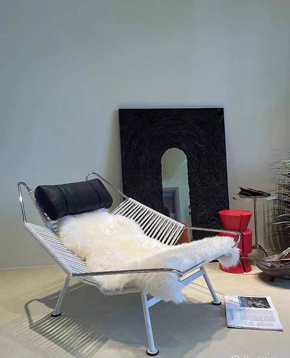 Door Rylight Designer aanbevolen handgemaakte relaxfauteuil/loungestoel met vlaggenlijn