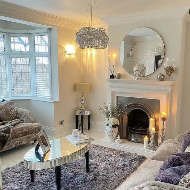 Rylight 6/8-Light Round Crystal Chandelier in Gold/Chrome Finish