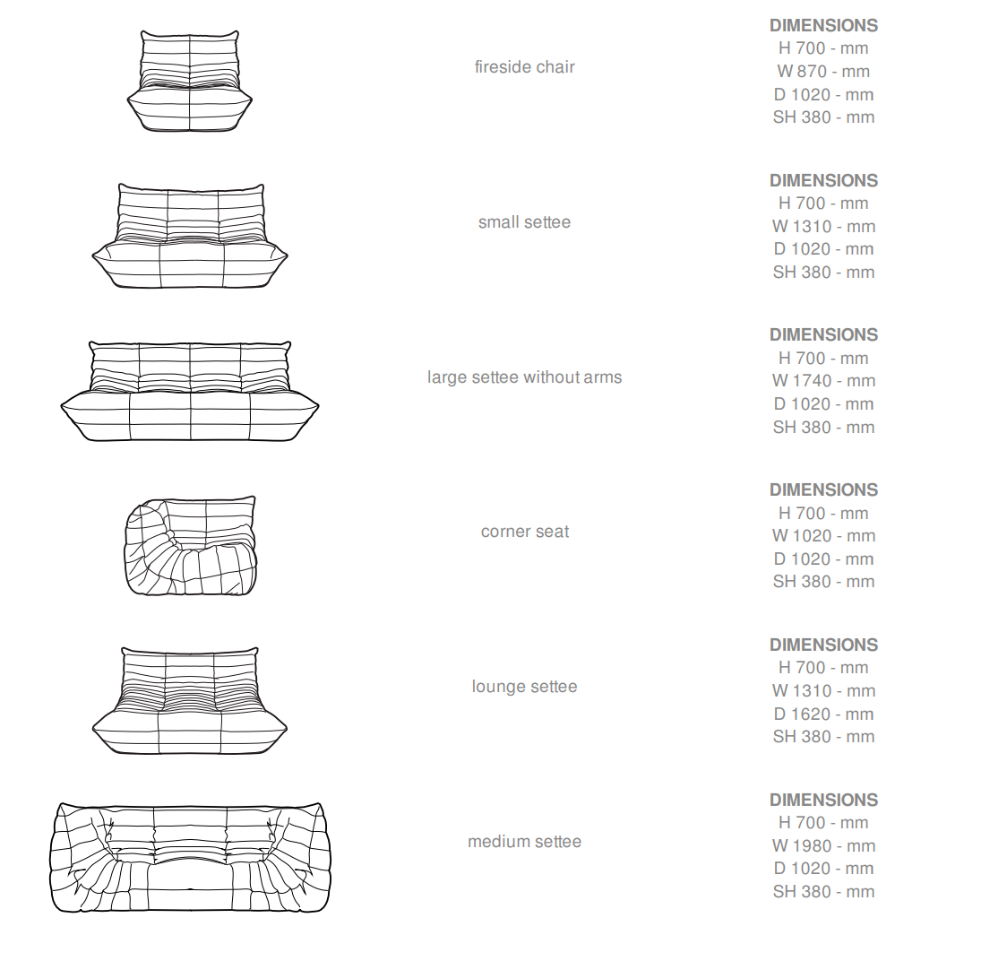 أريكة Rylight توغو كاتربيلر