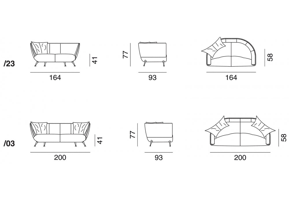 أريكة Rylight غير منتظمة باللون إسبرسو / أسود / تنجيد جلدي