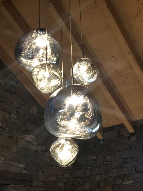 Rylight 3/5 rotsglas hanglamp met speciale vorm