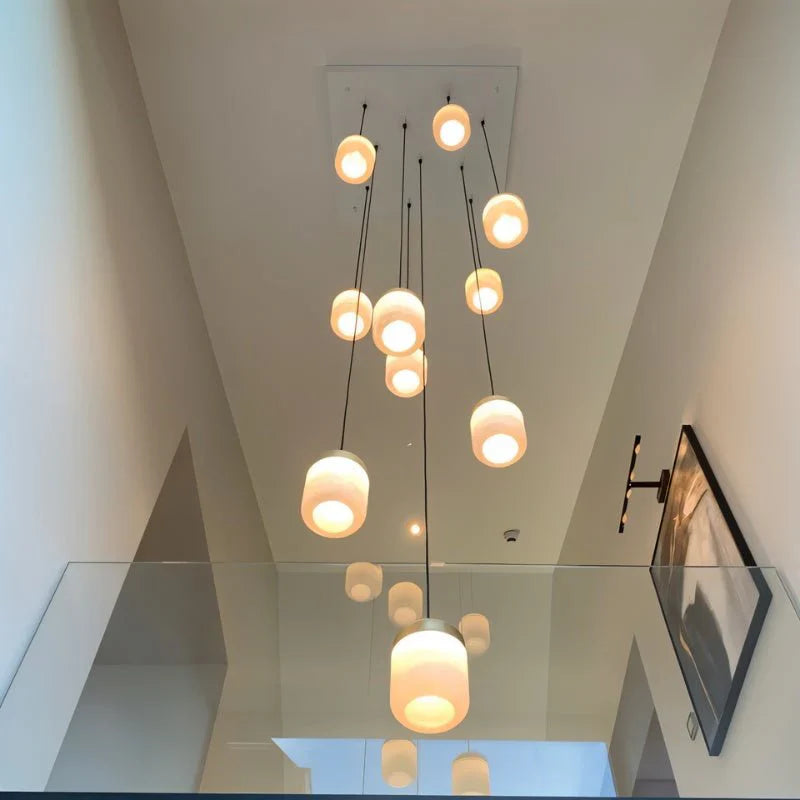 Modern Alabaster Staircase Chandelier for Living Room/Staircase/Foyer