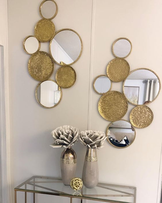 Wall Art Decorative Large Round Gold Mirror