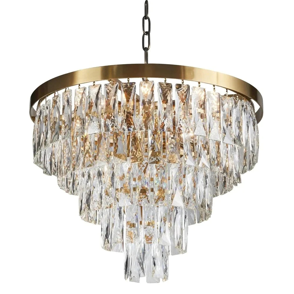 Rylight 5/7/10-Tier High Quality Crystal Chandelier with Gold Finish