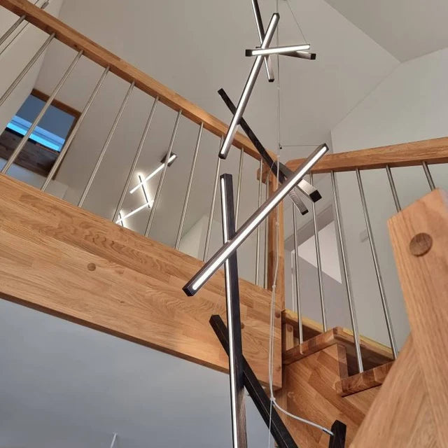 ثريا رايلايت الخشبية العمودية الطويلة