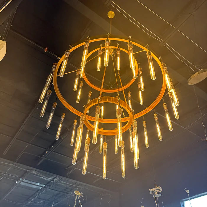 Rylight 3-Tier Ring Chandelier With Black/Bronze Color