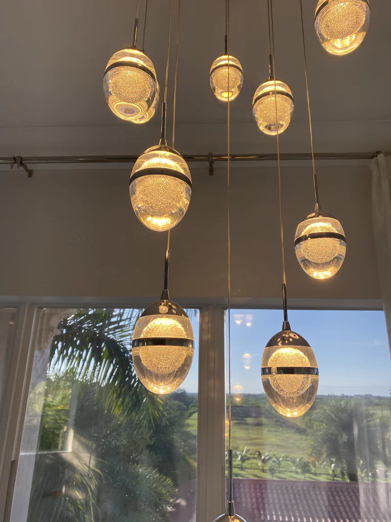 Rylight 1/3/12/27-lichte kristallen cluster bubbelhanger/kroonluchter