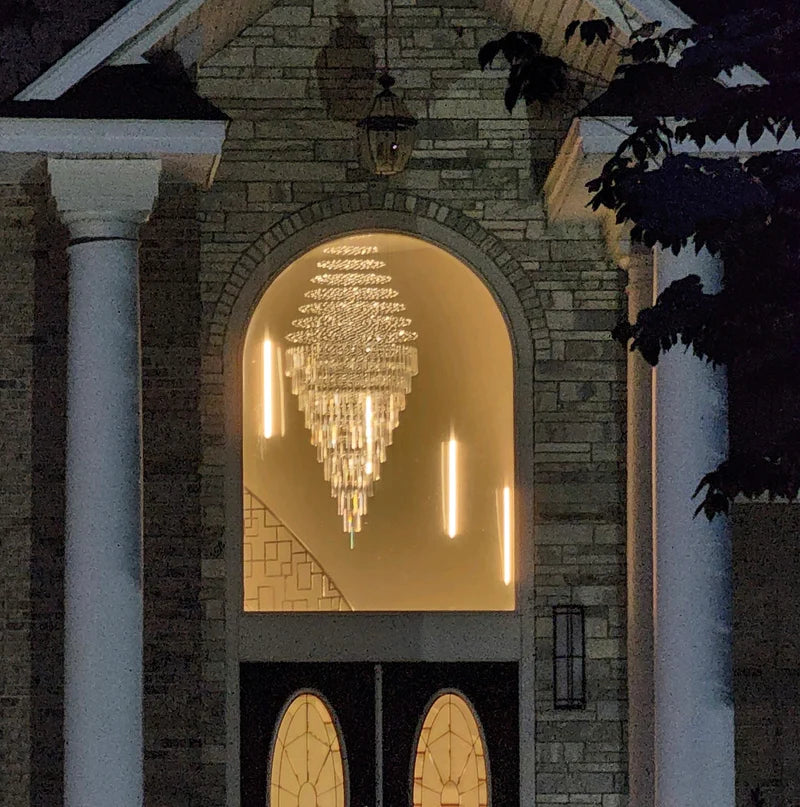 Rylight Multi-Tier Crystal Raindrop Chandelier