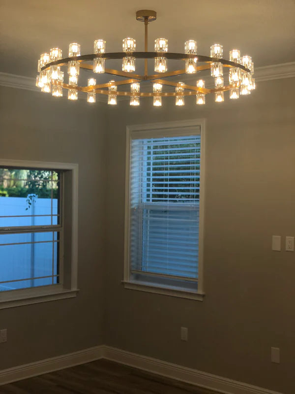 ثريا كريستالية مستديرة من رايلايت 1/2 طبقة