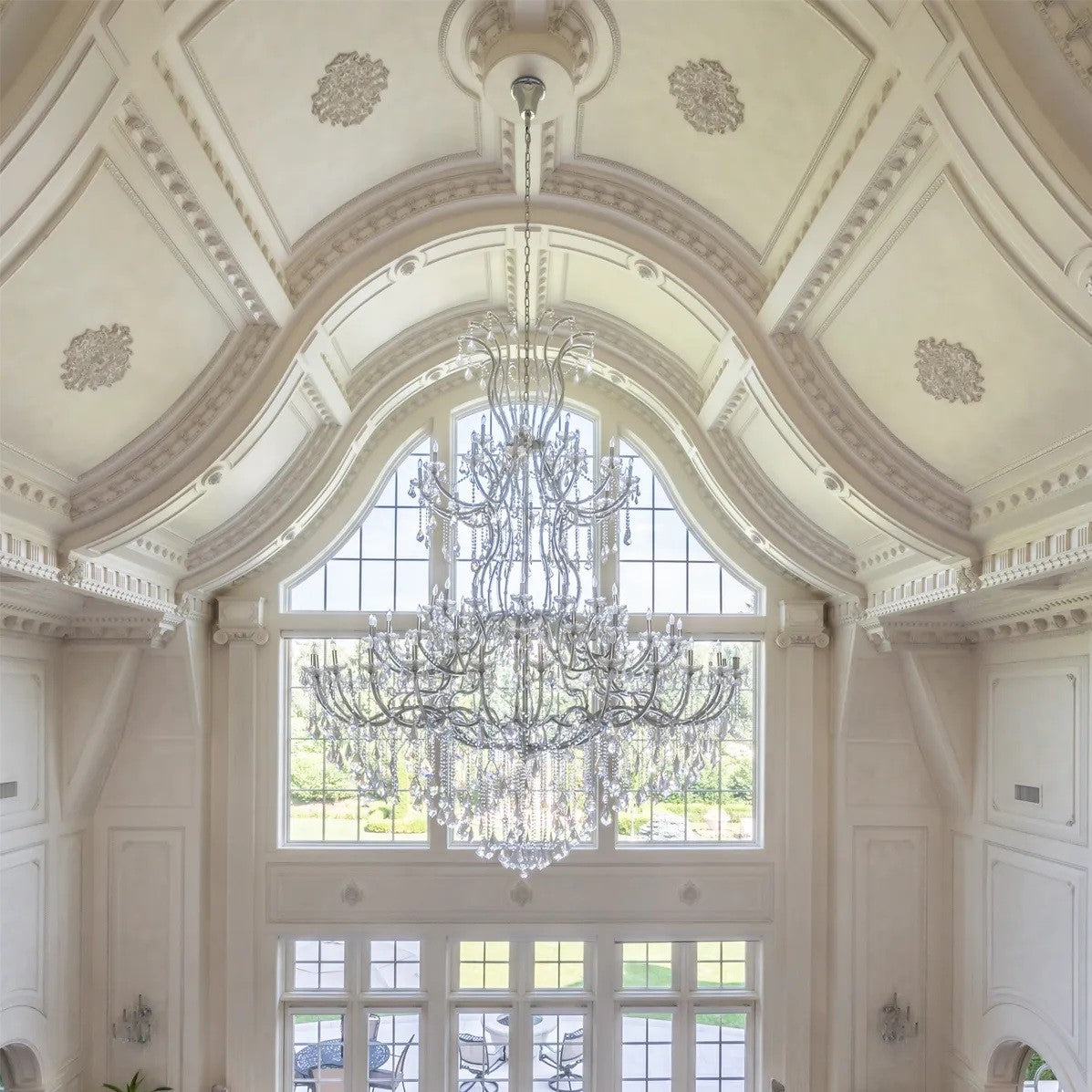 Rylight 5-laags en 85-lichts kristallen kaarskroonluchter