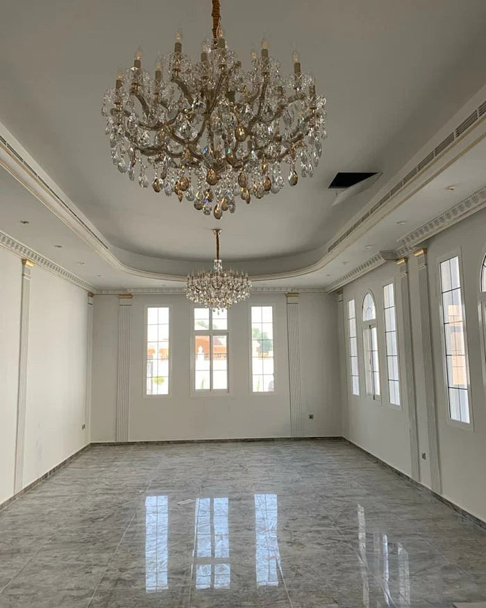 Rylight klassieke kristallen kroonluchter met 16/39 lichtkaarsen