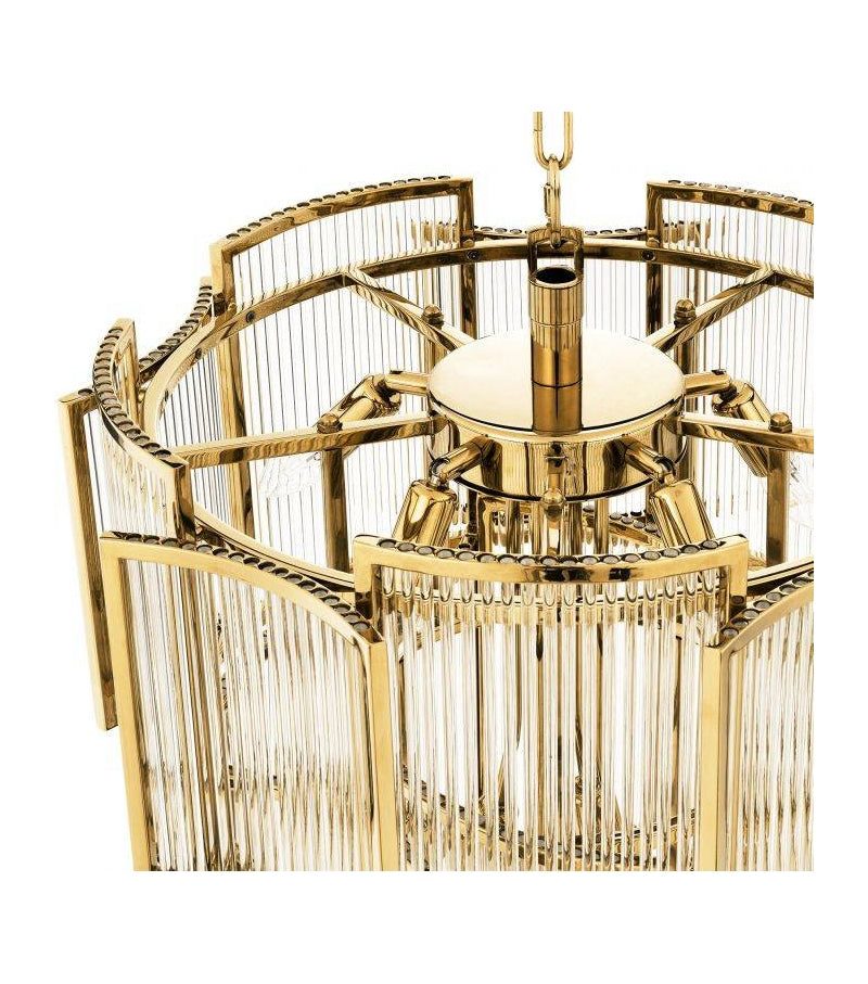 Rylight Luxury Style Crystal Chandelier in Gold/Chrome Finish
