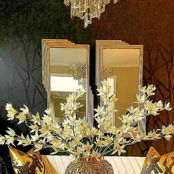 Rylight Gold Rectangular Wall Mirror