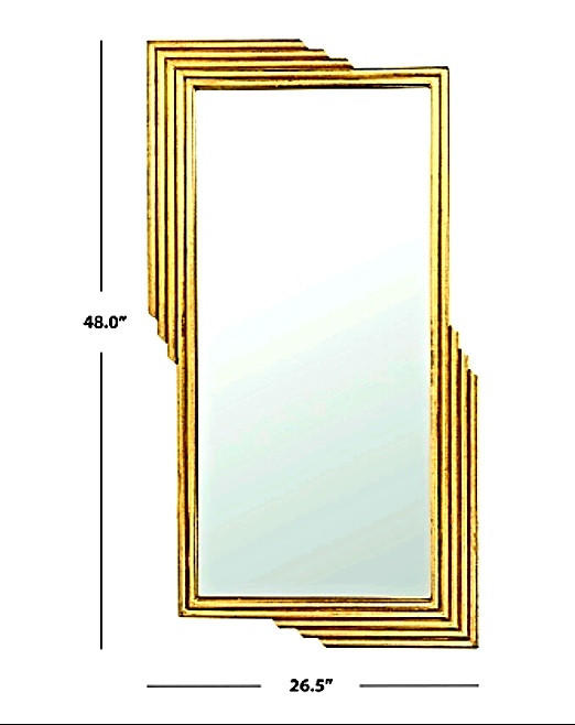 Rylight Gold Rectangular Wall Mirror