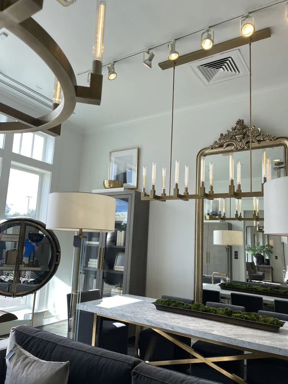 ثريا زجاجية أنبوبية مستديرة/خطية من رايلايت