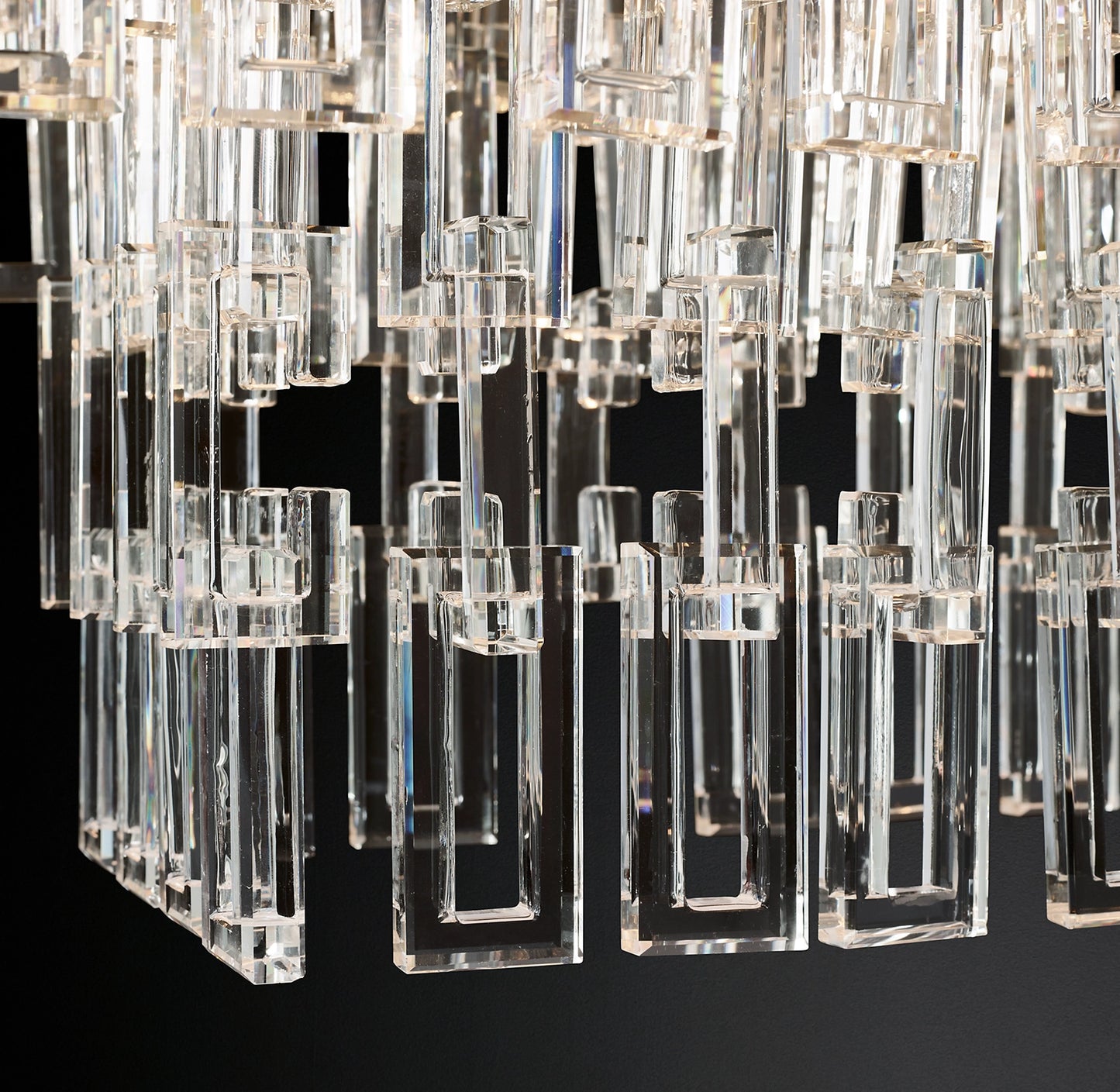 Rylight Multi-tiered Rectangle K9 Crystal Chandelier