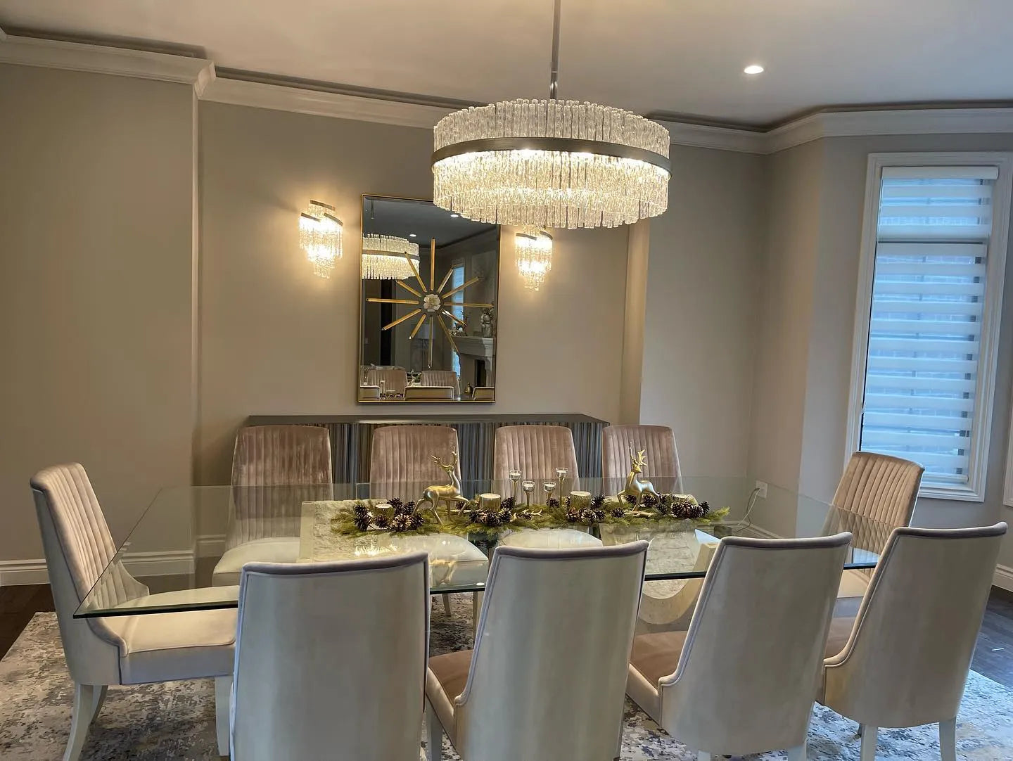 Rylight elegante ronde/rechthoekige kristallen golfbuiskroonluchter