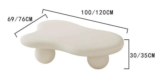 Cream Cloud Coffee Table in Beige/White/Black Color