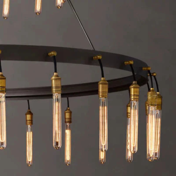 Rylight 3-Tier Ring Chandelier With Black/Bronze Color